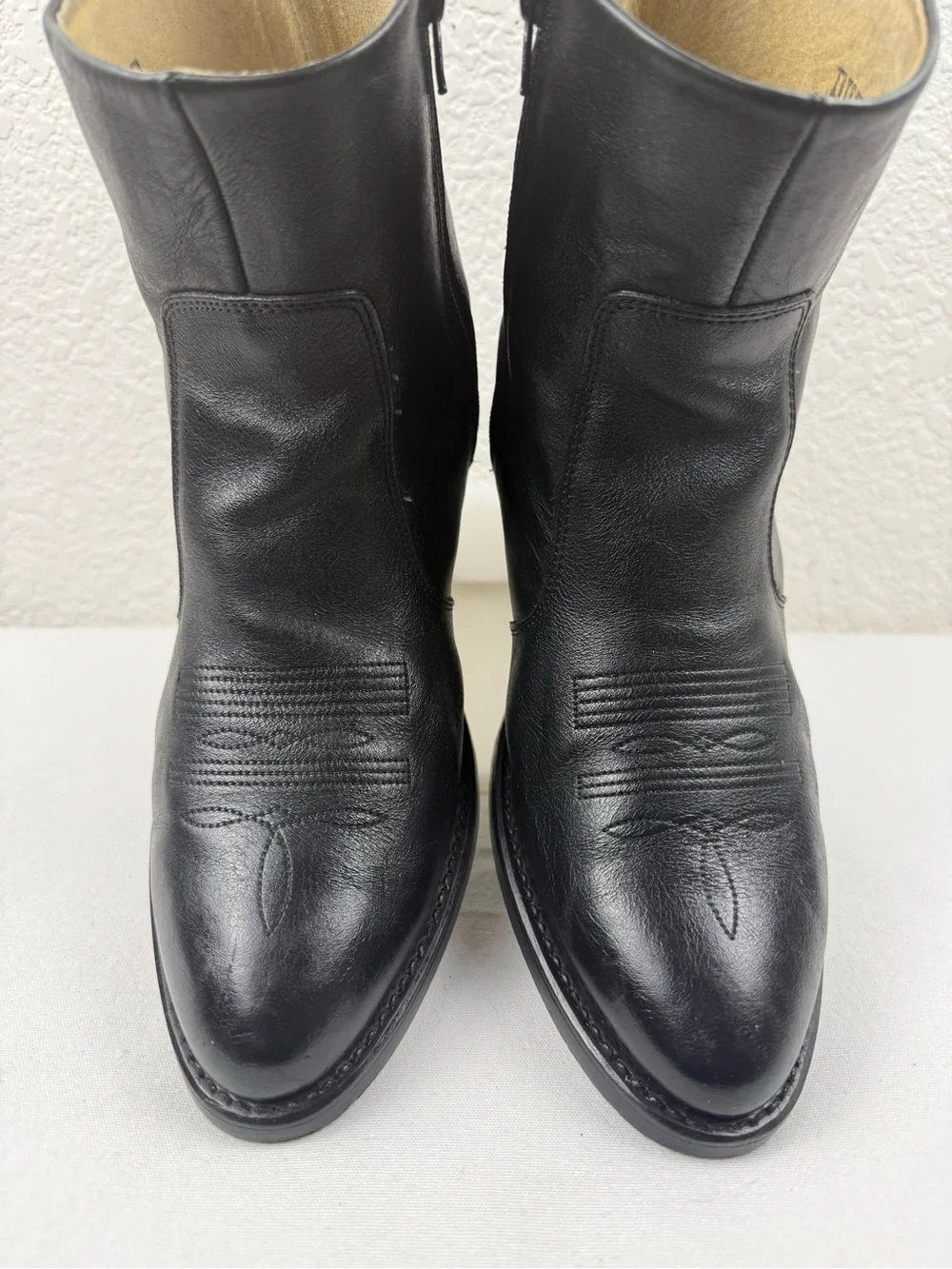 Durango TR820 Western Ankle Boots | Black Leather | Side Zip | Men's 9EE